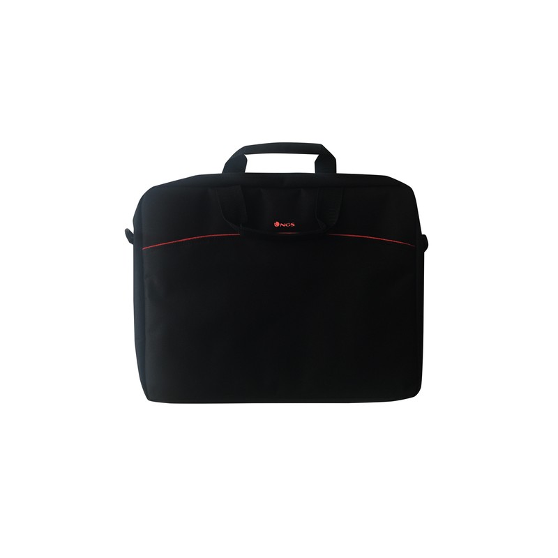 NGS BORSA PER NOTEBOOK UNIVERSALE FINO A 15,6" COLORE ROSSA E NERA - UNA TASCA E UN COMPARTIMENTO PER DOCUMENTI