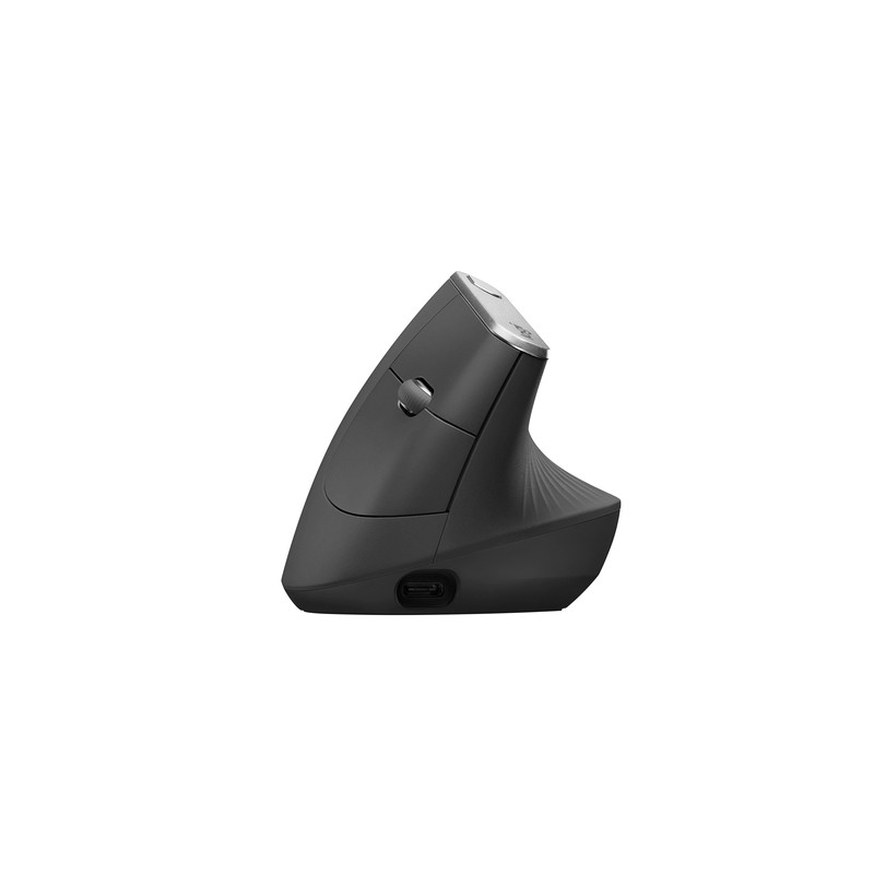 LOGITECH MOUSE MX VERTICAL BLUETOOTH + WIRELESS + USB-C 4000DPI CON 4 TASTI, OTTICO per DESTRORSI