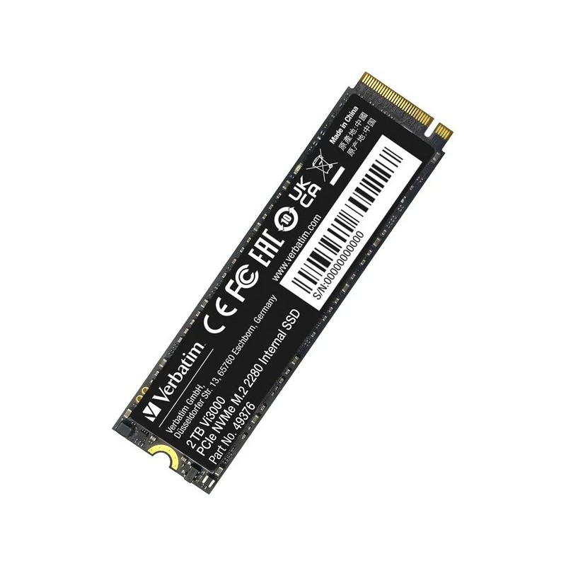 VERBATIM SSD INTERNO VI3000 2TB M.2 PCI-E R/W 3300/3300 GEN 3X4