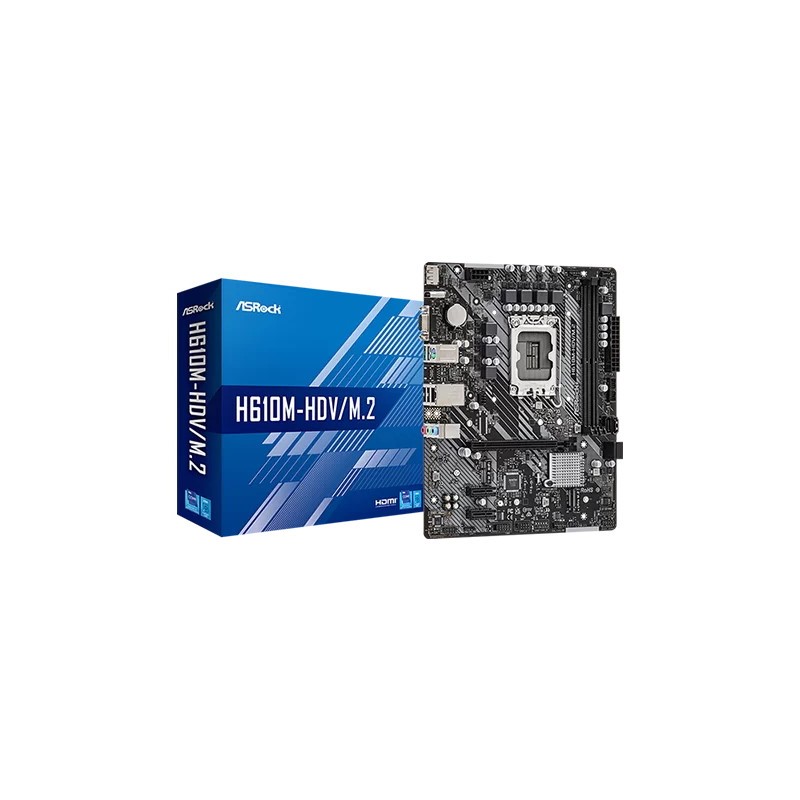 ASROCK MB H610, H610M-HDV, LGA1700, 2DDR4, mATX