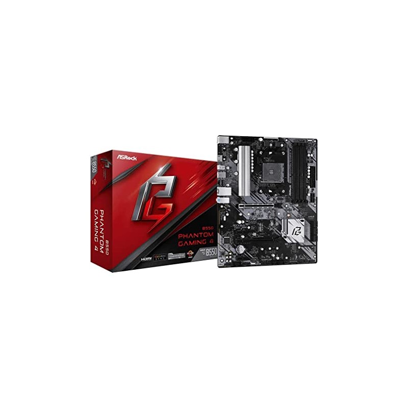 ASROCK MB AMD B550, B550M PHANTOM GAMING 4, AM4, 4 DDR4, Micro ATX