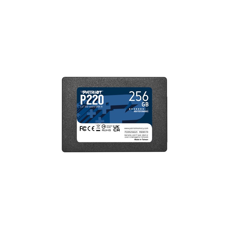 PATRIOT SSD INTERNO P220 256GB 2,5" SATA 6GB/S R/W 500/490