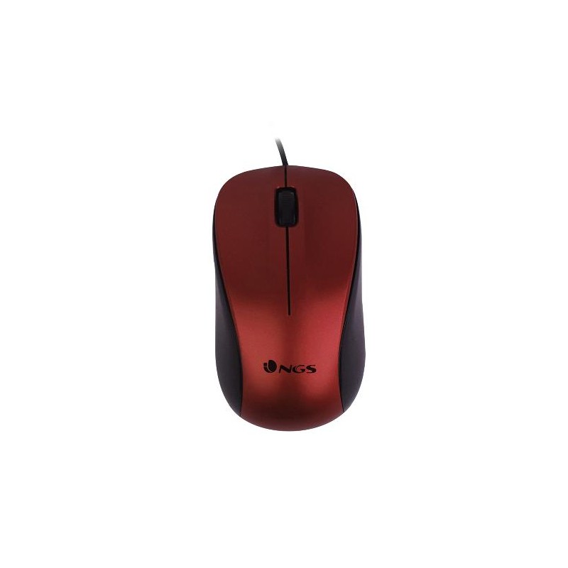 NGS MOUSE OTTICO 1200 DPI CON FILO ROSSO