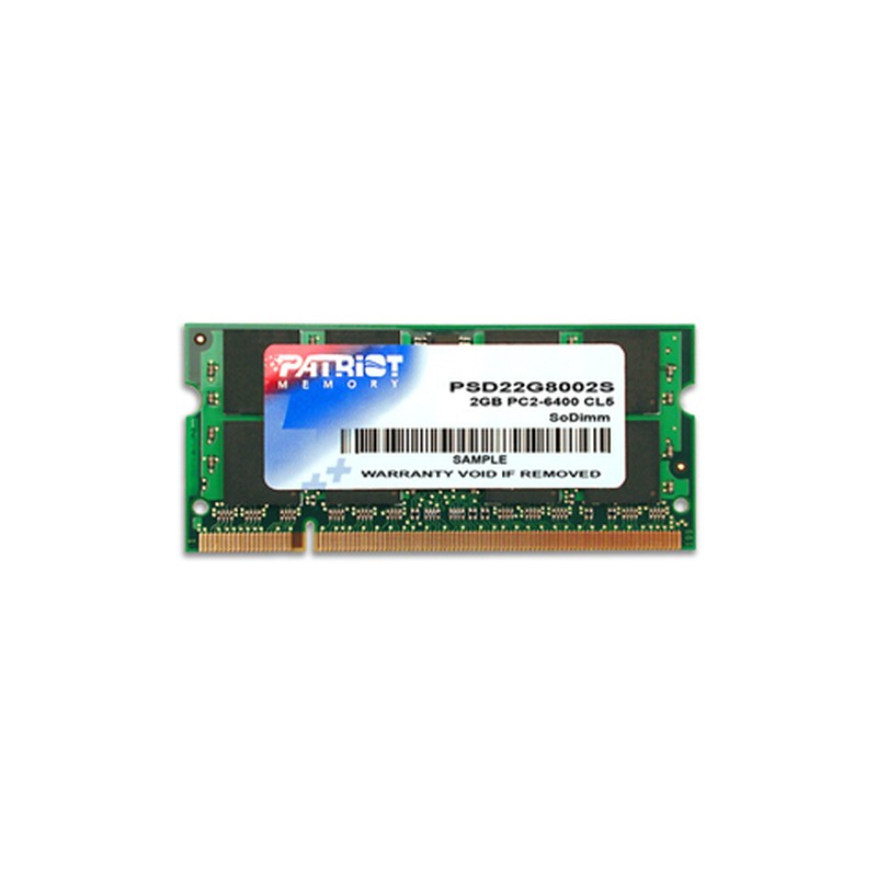 PATRIOT RAM SODIMM 2GB DDR2 800MHZ CL6 NON ECC