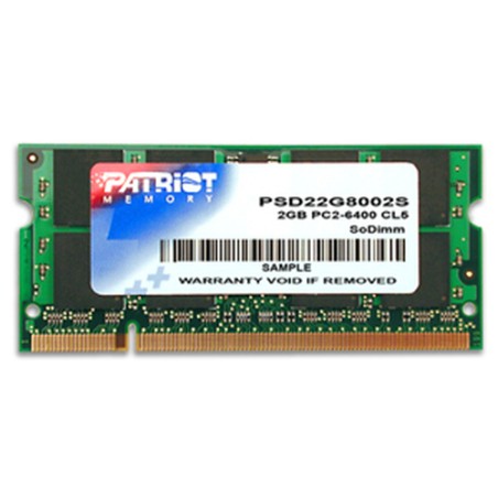 PATRIOT RAM SODIMM 2GB DDR2 800MHZ CL6 NON ECC