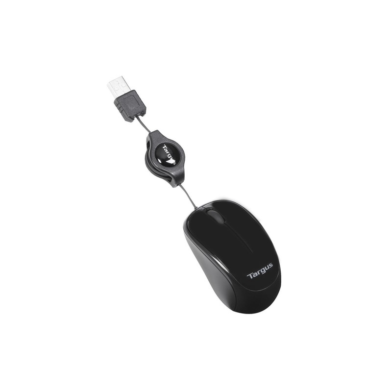 TARGUS MOUSE COMPACT BLUE TRACE RETRACTABLE USB BLACK