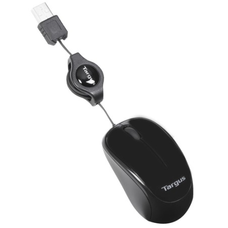 TARGUS MOUSE COMPACT BLUE TRACE RETRACTABLE USB BLACK