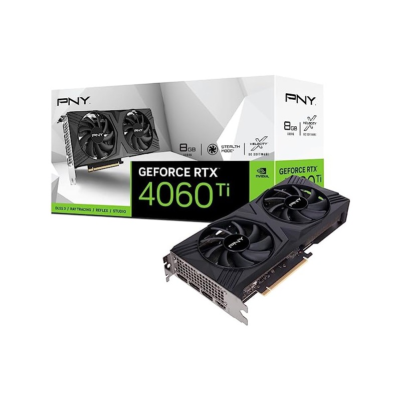 PNY VGA GEFORCE RTX 4060 TI, RTX 4060 Ti 8GB VERTO, DUAL FAN DLSS 3