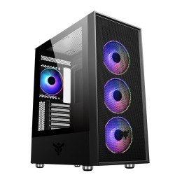 ITEK CASE VERTIBRA H210 - GAMING MIDDLE TOWER, 4X12CM ARGB FAN, 2XUSB3, SIDE PANEL TEMP GLASS