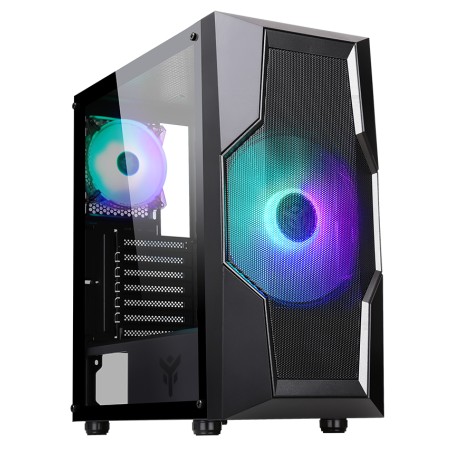 ITEK CASE OXYGEN - GAMING MIDDLE TOWER, 20CM  12CM ARGB  FAN, USB3, SIDE PANEL TEMP GLASS