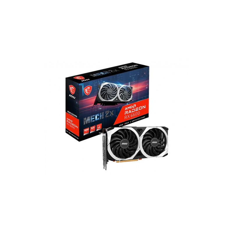 MSI VGA RADEON RX 6600, RX 6600 MECH 2X 8G, DP*3/HDMI, ATX, MECH FAN