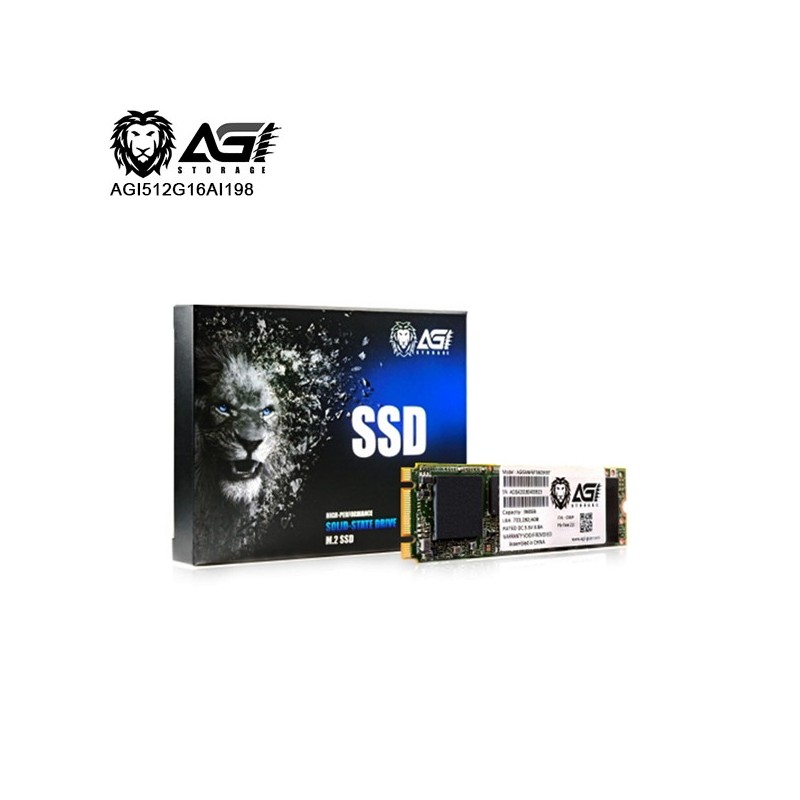 AGI SSD INTERNO AI198 512GB M.2 PCIE R/W 2050/1630 TLC GEN 3X4