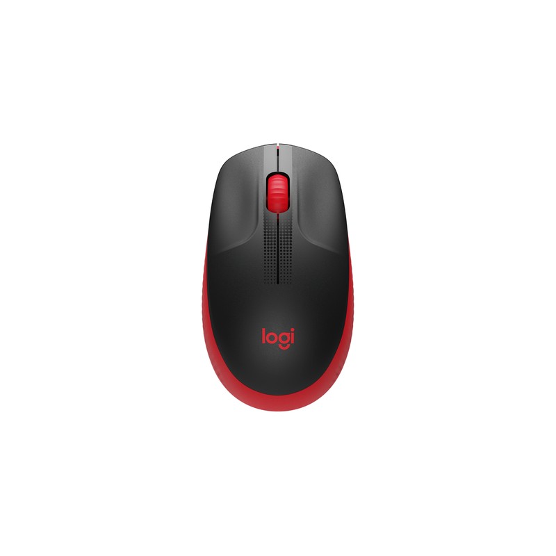 LOGITECH MOUSE WIRELESS M190 FULL-SIZE, OTTICO, USB, ROSSO