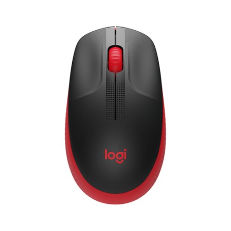 LOGITECH MOUSE WIRELESS M190 FULL-SIZE, OTTICO, USB, ROSSO