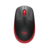 LOGITECH MOUSE WIRELESS M190 FULL-SIZE, OTTICO, USB, ROSSO