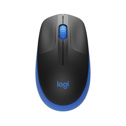 LOGITECH MOUSE WIRELESS M190 FULL-SIZE, OTTICO, USB, BLU