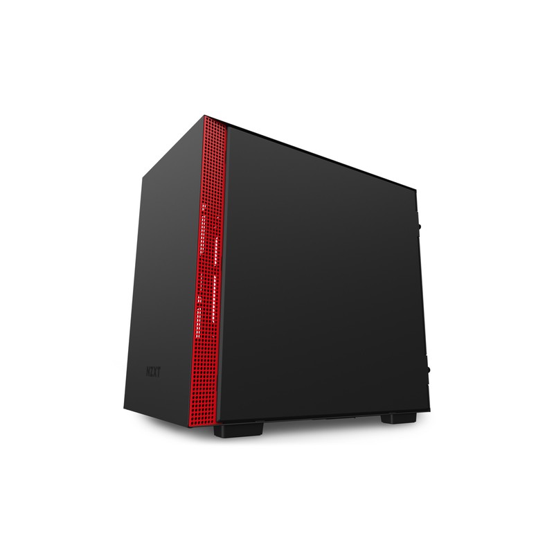 NZXT CASE H210I MID TOWER ATX MATTE BLACK/RED