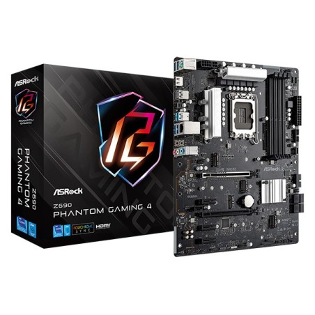 ASROCK MB Z690, Z690 PHANTOM GAMING 4, LGA1700, 4 DDR4 , ATX