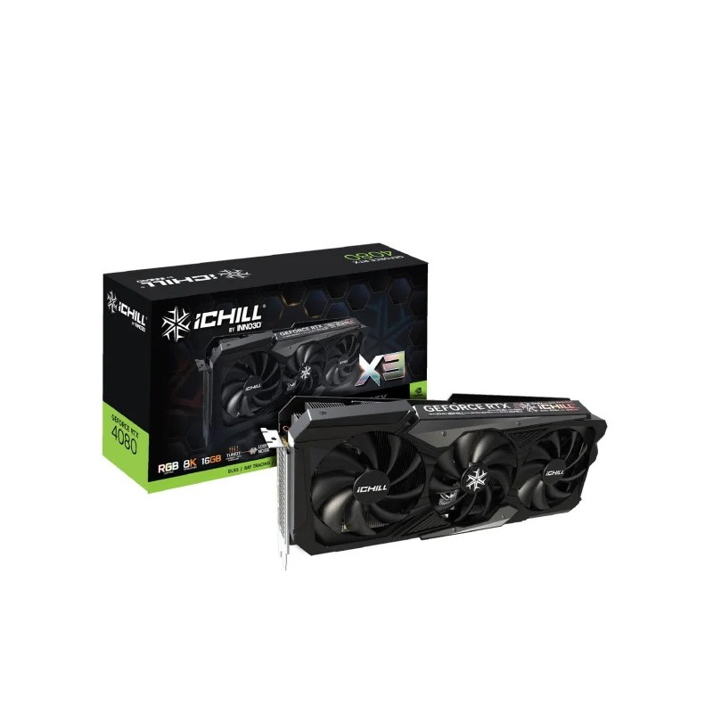 INNO3D VGA GEFORCE RTX 4080, RTX 4080 16GB ICHILL X3, 16GB GDDR6X, 3xDP/HDMI, DLSS 3