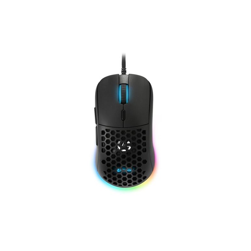 SHARKOON MOUSE GAMING LIGHT2-180, 5000 DPI, RGB, 6 TASTI CONFIGURABILI, USB, 1.8MT, NERO