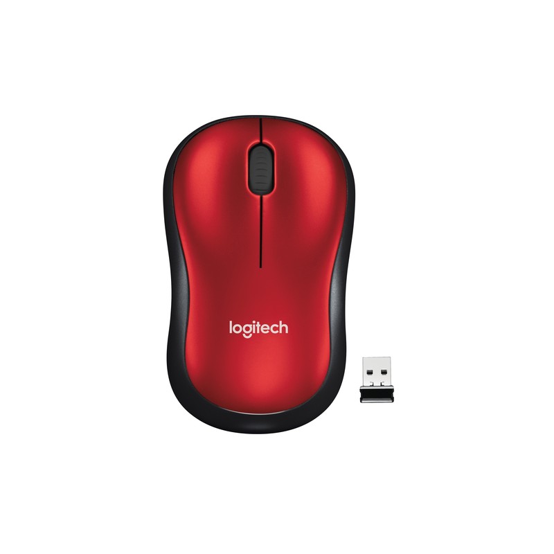 LOGITECH WIRELESS MOUSE M185 OTTICO, USB, COLORE ROSSO