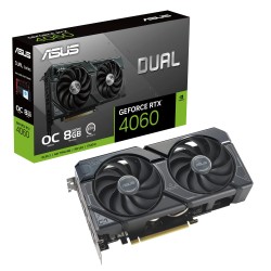 ASUS VGA GEFORCE RTX 4060, DUAL-RTX4060-O8G, 8GB GDDR6, 3DP/HDMI, 90YV0JC0-M0NA00, DLSS 3