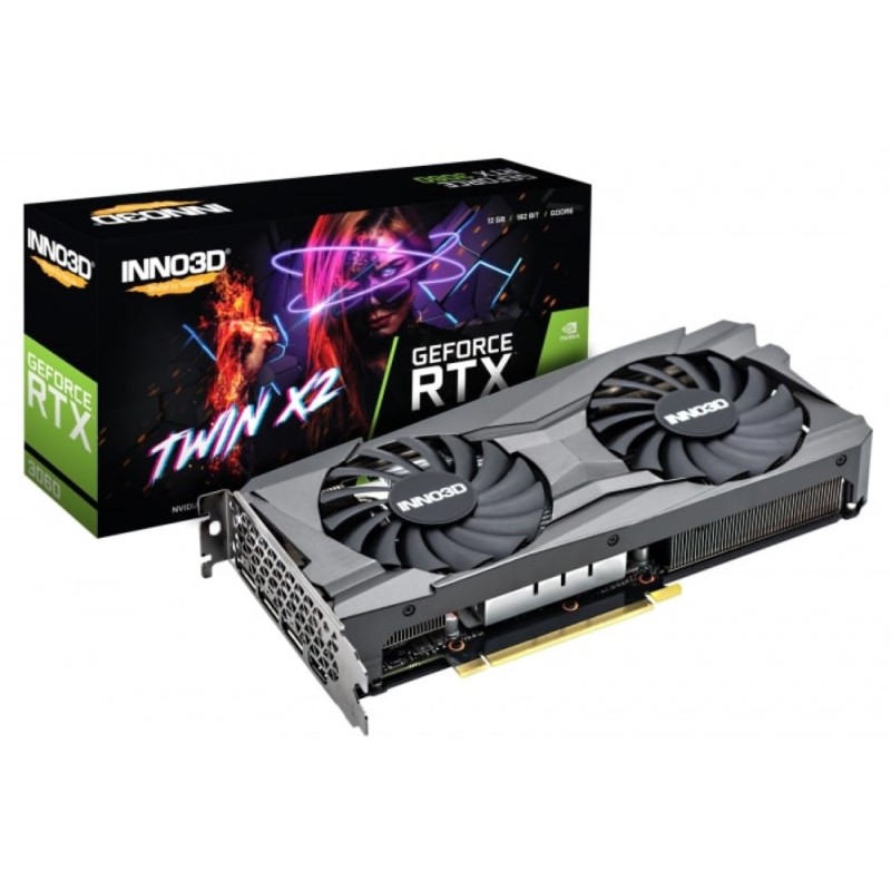 INNO3D VGA GEFORCE RTX 3060, RTX 3060 TWIN X2, 12GB GDDR6, 3xDP/HDMI