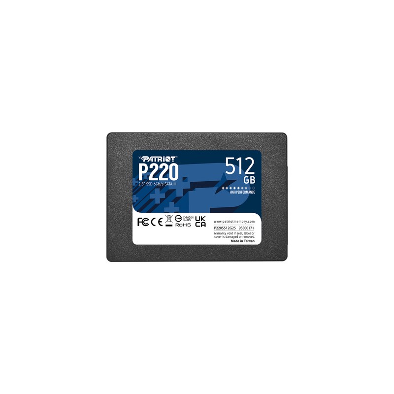 PATRIOT SSD INTERNO P220 512GB 2,5" SATA 6GB/S R/W 500/500