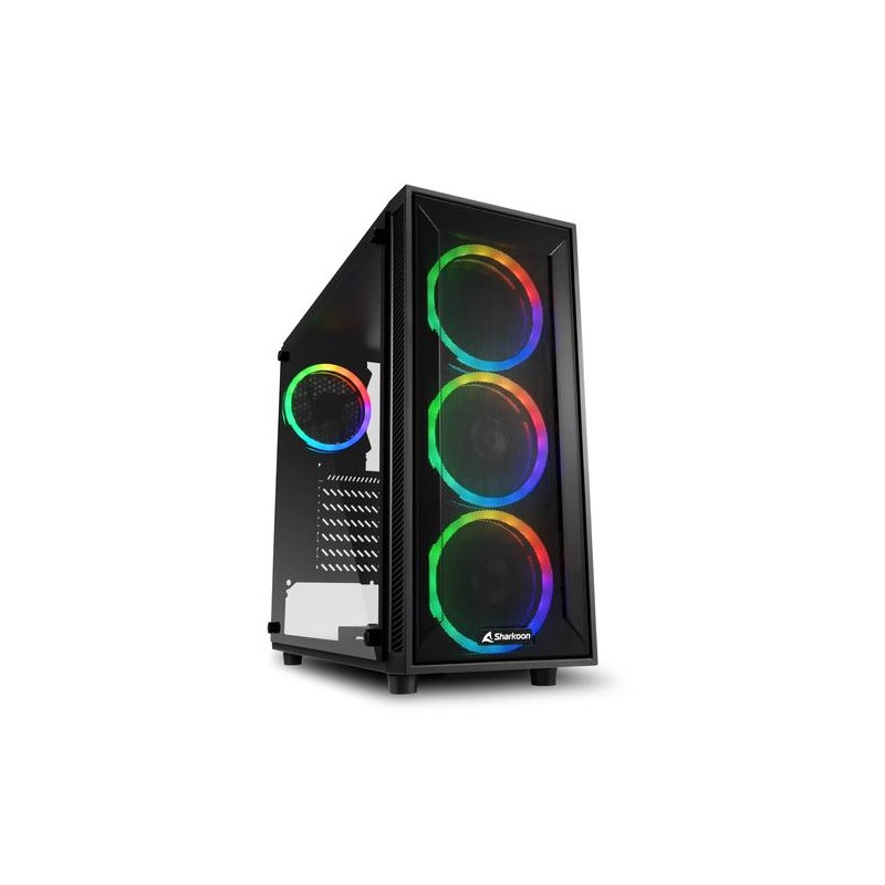 SHARKOON CASE TG4M RGB ATX VETRO TEMPERATO 6 SLOT ESPANSIONE, 3X120MM FAN FRONT, 1X120MM FAN REAR