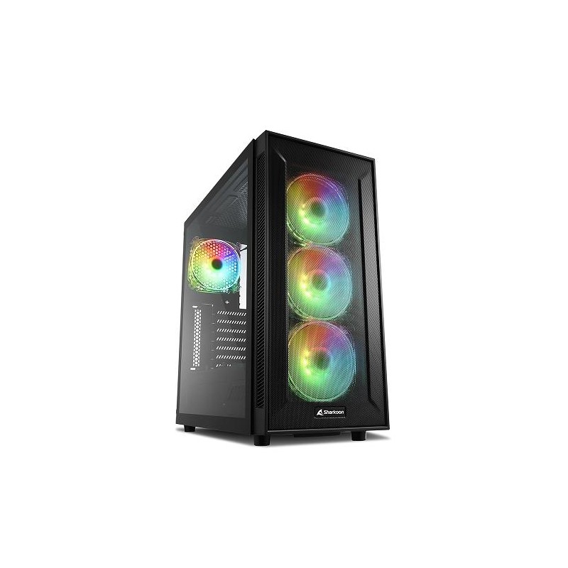 SHARKOON CASE ATX TG6M RGB 2XUSB 2.0, 2XUSB 3.0, VETRO TEMPERATO, 4X 120 ARGB, ARGB CONTROLLER