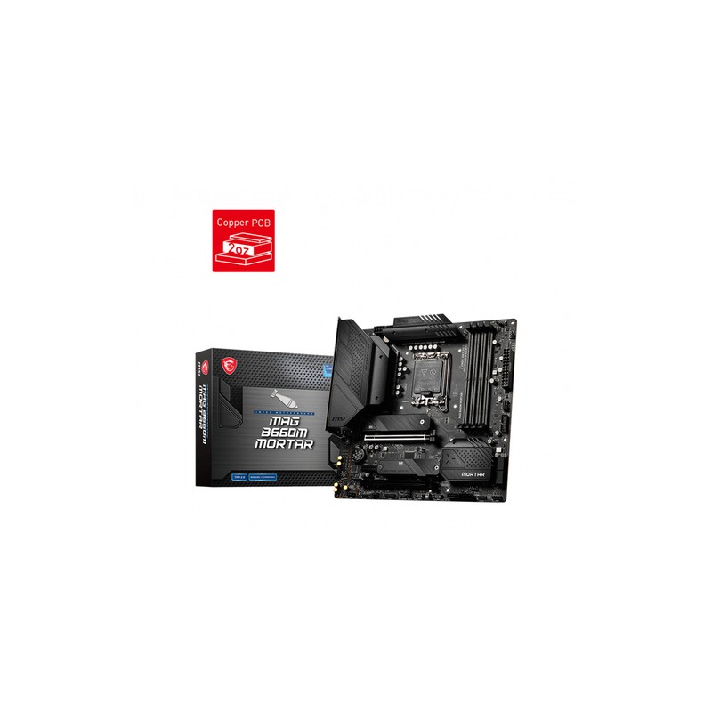 MSI MB B660, MAG B660M MORTAR, LGA 1700, 4DDR5, 2PCI-Ex16, 1PCI-Ex1, 2M2, 6SATA3