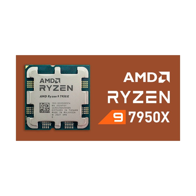 AMD CPU RYZEN 9, 7950X, AM5, 4.50GHz 16 CORE, CACHE 64MB, 170W, WOF