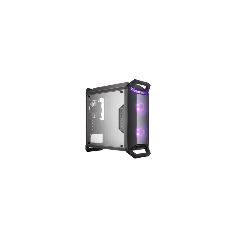 COOLER MASTER CASE MASTERBOX Q300P MID TOWER MICROATX-MINI ITX, USB3X2, AUDIO IO, 1X 3.5/2X 2.5""BAY, 2X 120MM RGB FR.FANS+1X 12