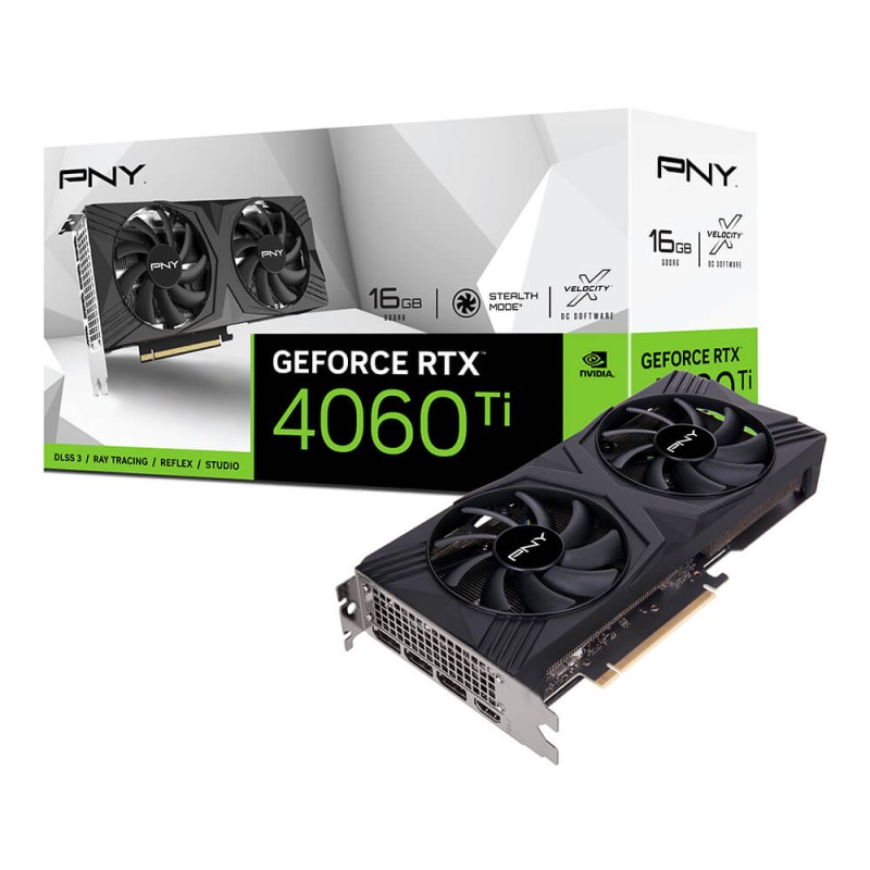 PNY VGA GEFORCE RTX 4060 TI, RTX 4060 TI 16GB VERTO, DUAL FAN EDITION, DLSS 3