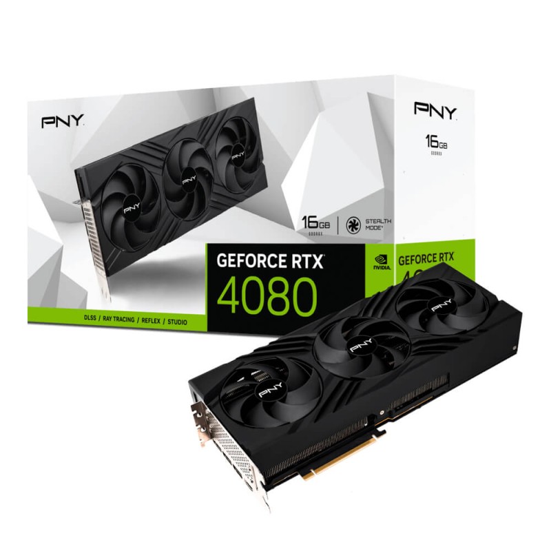 PNY VGA GEFORCE RTX 4080, RTX 4080 16GB VERTO, TRIPLE FAN EDITION, DLSS 3