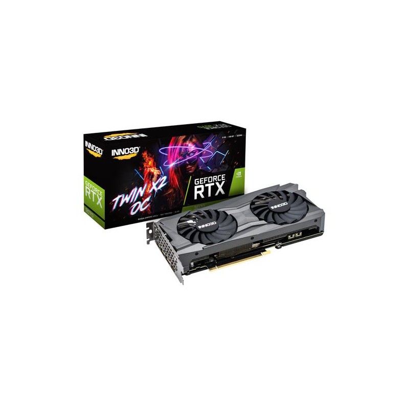 INNO3D VGA GEFORCE RTX 3070, RTX 3070 TWIN X2 OC LHR, 8GB GDDR6, 3DP/HDMI