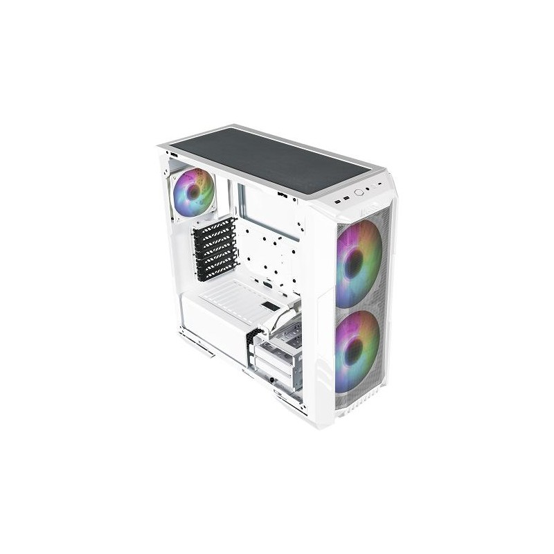 COOLER MASTER CASE HAF500 MID-TOWER E-ATX ARGB SIDE PANEL, WHITE