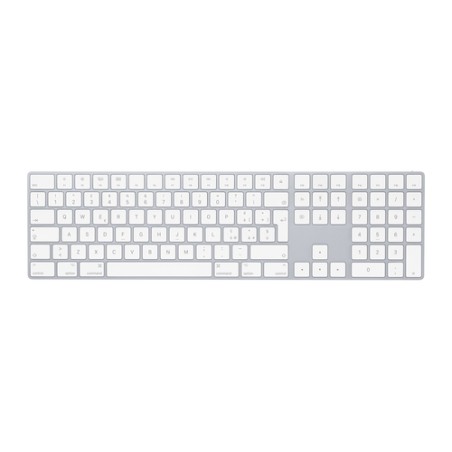 APPLE MAGIC KEYBOARD WIRELESS BLUETOOTH, SWITCH A FORBICE, COMPATIBILE MAC/IOS, BIANCO/ARGENTO