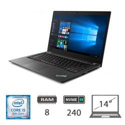 RIGENERATI LENOVO NB 14 T480S I5-8250U 8GB 240NVME WIN 10 PRO GAR 2 ANNI