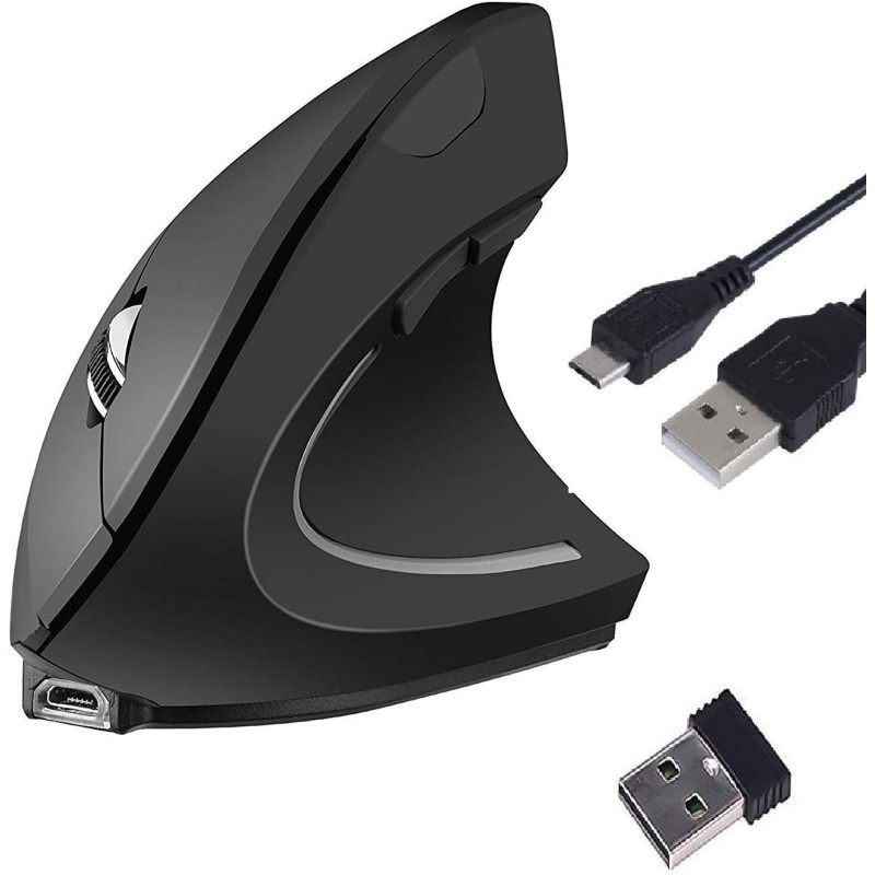 TUCANO MOUSE ERGONOMICO WIRELESS RICARICABILE,6 TASTI, NERO