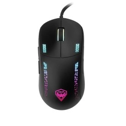 NOUA MOUSE GAMING LOOP CAVO USB NERO E GRAFICHE ROSA/AZZURRO 9 PULSANTI