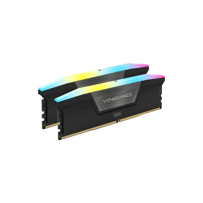 CORSAIR RAM VENGEANCE RGB DDR5 32GB 2X16GB DDR5 6000 PC5-48000 C36 1.35V DESKTOP MEMORY - BLACK